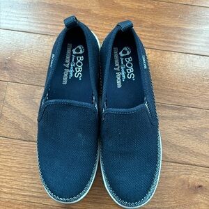 Bobs from Skechers Memory Foam Slip On - Navy Blue Size 5